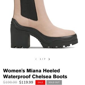 Hunter Women's Heeled Chelsea Boots - Tan and Black - BRAND NEW